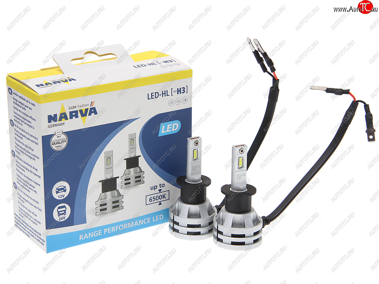3 999 р. Лампа светодиодная 12V24V H3 19W PК22s 6500K бокс (2шт.) Range Perfomance LED NARVA NARVA 180583000  с доставкой в г. Пермь