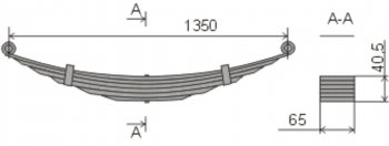 7 849 р. Рессора ГАЗ-24,3102,31029,3110 задняя (6 листов) L=1397мм ЧМЗ ЧМЗ 24-02-2912012-01  с доставкой в г. Пермь. Увеличить фотографию 1