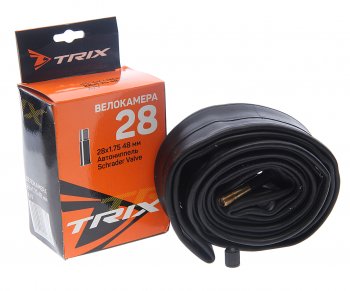 299 р. Камера велосипедная 28 28х1.75 автовентиль TRIX TRIX 027753  с доставкой в г. Пермь. Увеличить фотографию 1