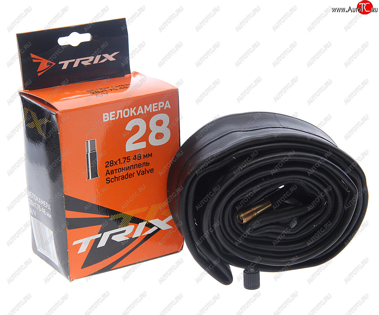 299 р. Камера велосипедная 28 28х1.75 автовентиль TRIX TRIX 027753  с доставкой в г. Пермь