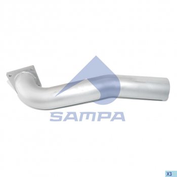 5 299 р. Труба глушителя MAN TGA передняя SAMPA SAMPA 021.164  с доставкой в г. Пермь. Увеличить фотографию 1