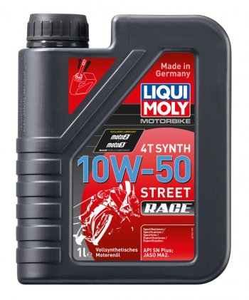 1 999 р. Масло моторное для 4-х тактных двигателей RACING SYNTH 4T 10W50 синт.1л LIQUI MOLY LIQUI MOLY 1502  с доставкой в г. Пермь. Увеличить фотографию 1