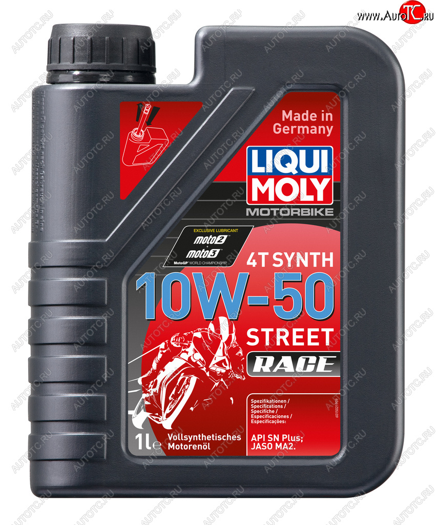 1 999 р. Масло моторное для 4-х тактных двигателей RACING SYNTH 4T 10W50 синт.1л LIQUI MOLY LIQUI MOLY 1502  с доставкой в г. Пермь