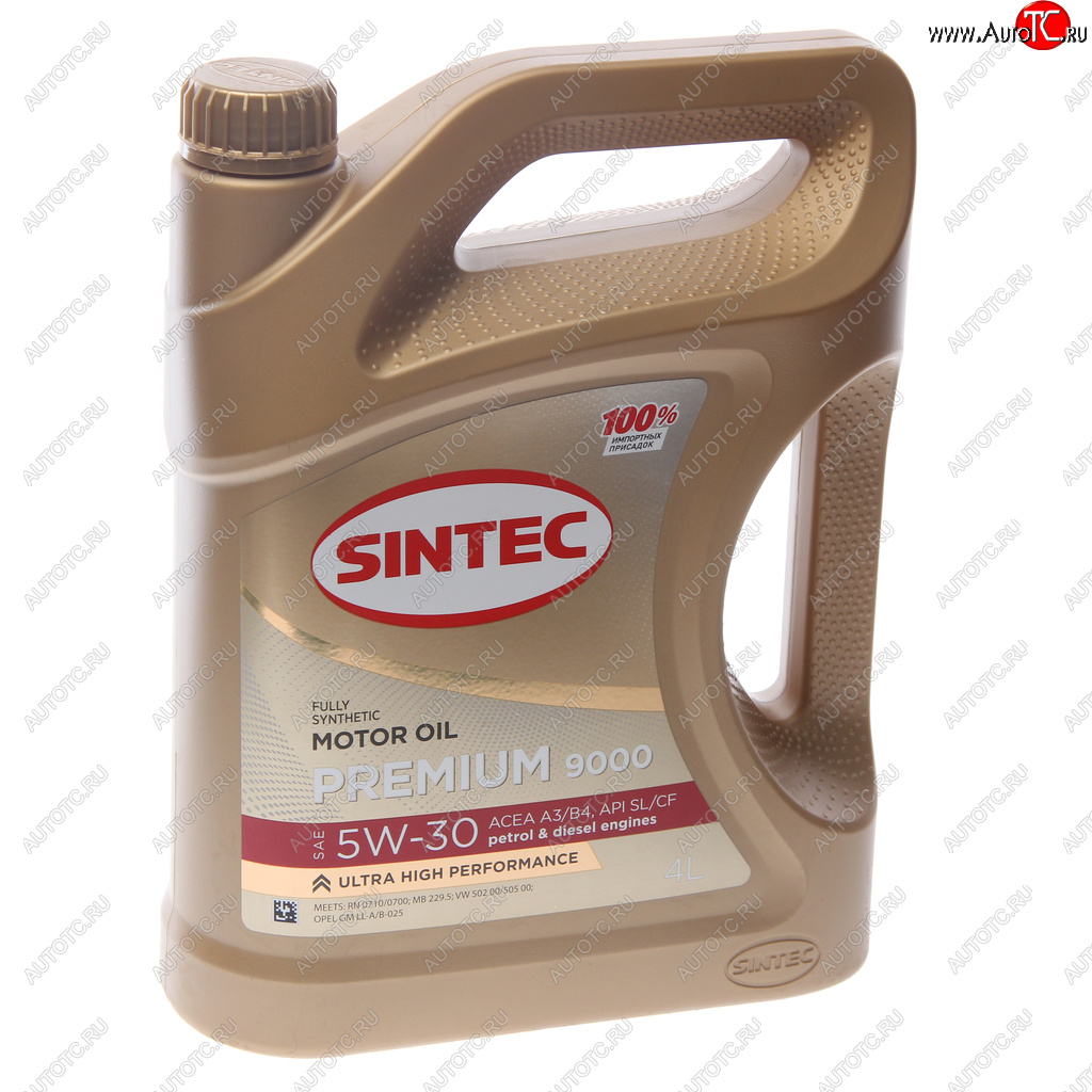 2 669 р. Масло моторное PREMIUM 9000 A3B4 5W30 синт.4л SINTEC SINTEC 600103  с доставкой в г. Пермь