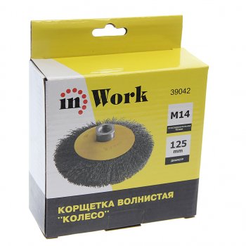 292 р. Кордщетка для УШМ коническая 125мм витая сталь М14 IN WORK IN WORK 39042  с доставкой в г. Пермь. Увеличить фотографию 3