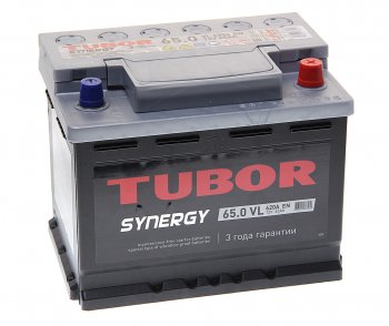 10 999 р. Аккумулятор TUBOR Synergy 65Ач обратная полярность TUBOR 6ст65(0)  с доставкой в г. Пермь. Увеличить фотографию 1