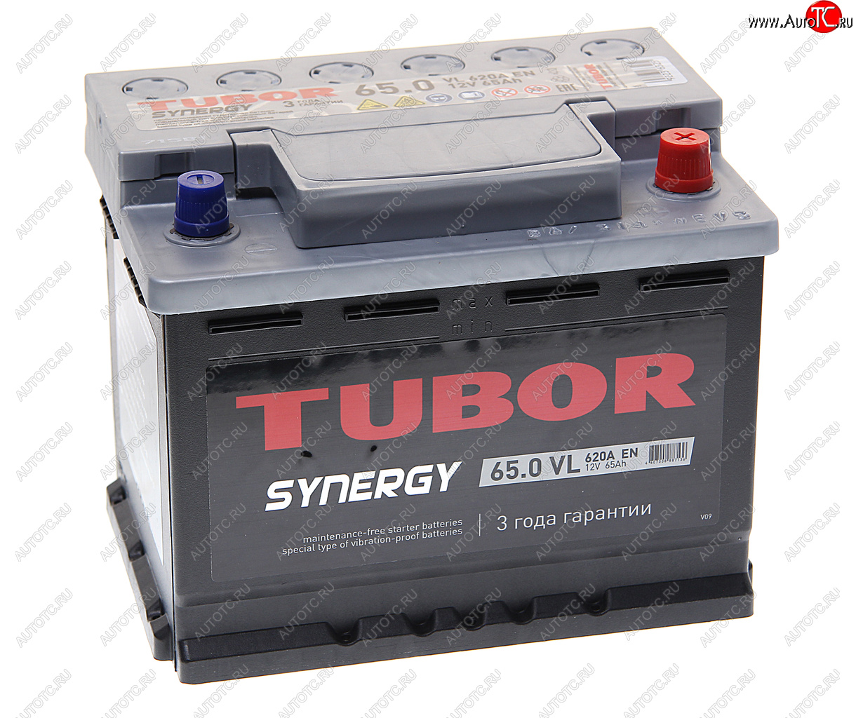 10 999 р. Аккумулятор TUBOR Synergy 65Ач обратная полярность TUBOR 6ст65(0)  с доставкой в г. Пермь