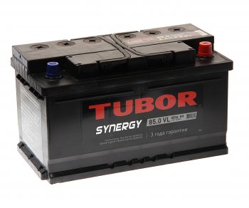 17 649 р. Аккумулятор TUBOR Synergy 85Ач обратная полярность,низкий TUBOR 6ст85(0)  с доставкой в г. Пермь. Увеличить фотографию 1