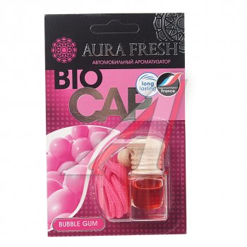 215 р. Ароматизатор подвесной жидкостный (bubble Gum) 6мл Bio Cap AURA FRESH AURA FRESH 23003  с доставкой в г. Пермь. Увеличить фотографию 1