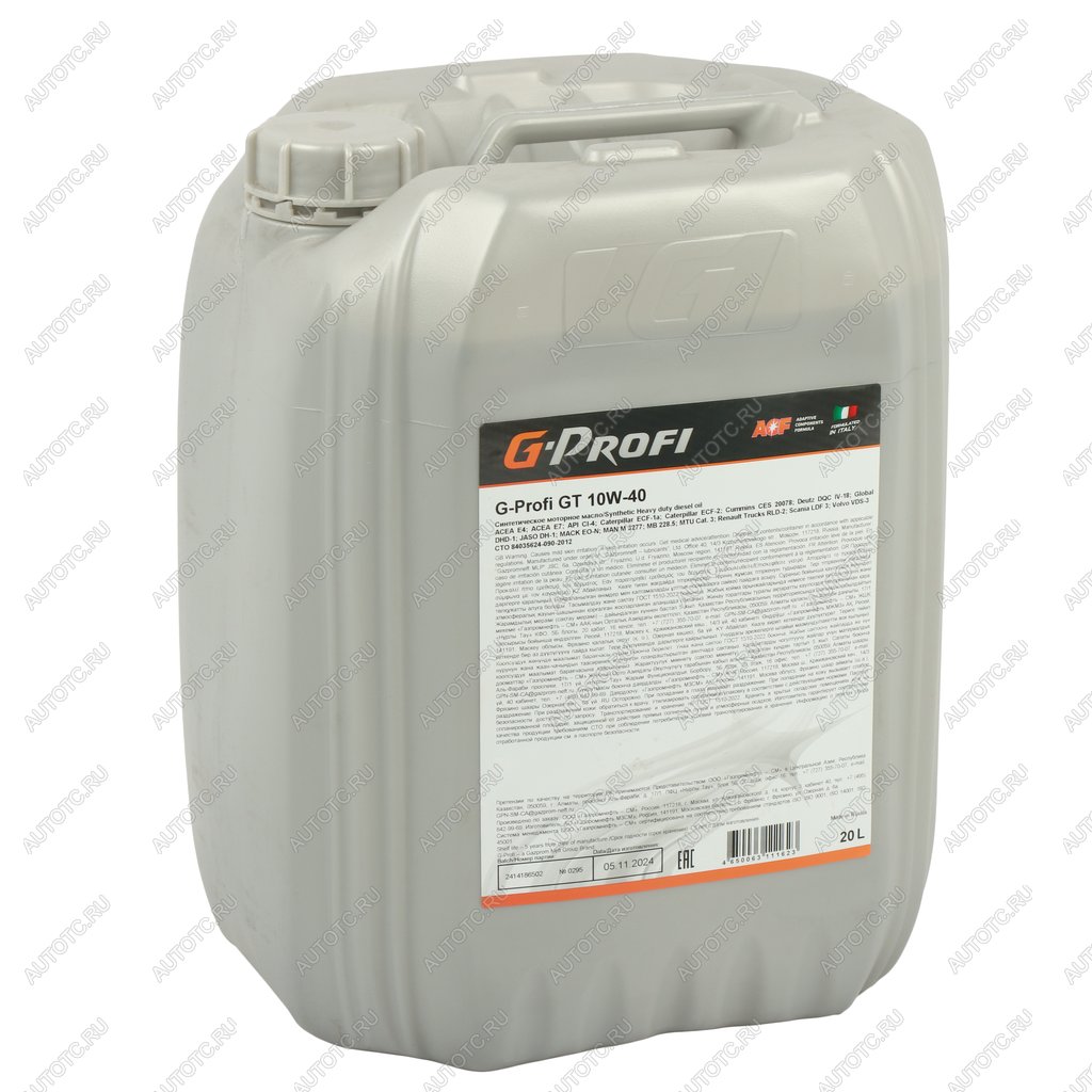 12 199 р. Масло дизельное G-PROFI GT CI-4E4E7E5 10W40 синт.20л G-ENERGY GAZPROMNEFT 0253130026  с доставкой в г. Пермь