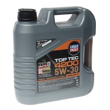8 799 р. Масло моторное TOP TEC 4200 5W30 синт.4л LIQUI MOLY LIQUI MOLY 3715  с доставкой в г. Пермь. Увеличить фотографию 1