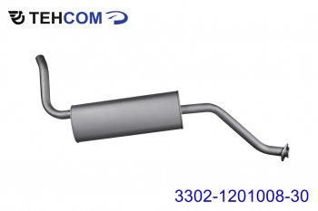 6 499 р. Глушитель ГАЗ-3302 Next,Бизнес дв.УМЗ,Evotech,CUMMINS (ГБО) ЕВРО-4,5 длинный ТЕХКОМ ТЕХКОМ 3302-1201008-30  с доставкой в г. Пермь. Увеличить фотографию 1
