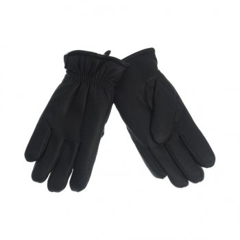 449 р. Перчатки экокожа утепленные черные GLOVES 10-05  с доставкой в г. Пермь. Увеличить фотографию 1