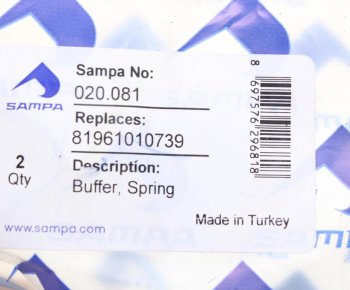 167 р. Отбойник MAN L,M90,2000 рессоры (70х20мм) SAMPA SAMPA 020.081  с доставкой в г. Пермь. Увеличить фотографию 3
