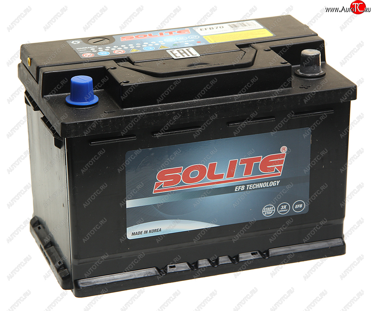 16 999 р. Аккумулятор SOLITE EFB 70Ач обратная полярность SOLITE 6ст70(0)  с доставкой в г. Пермь