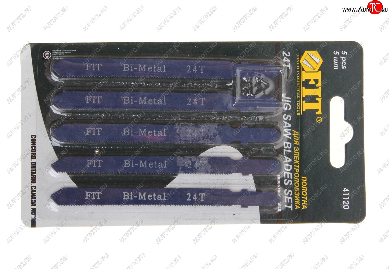 349 р. Пилка для лобзика набор 5шт. металл 75мм FIT FIT 41120 FIT 41120  с доставкой в г. Пермь