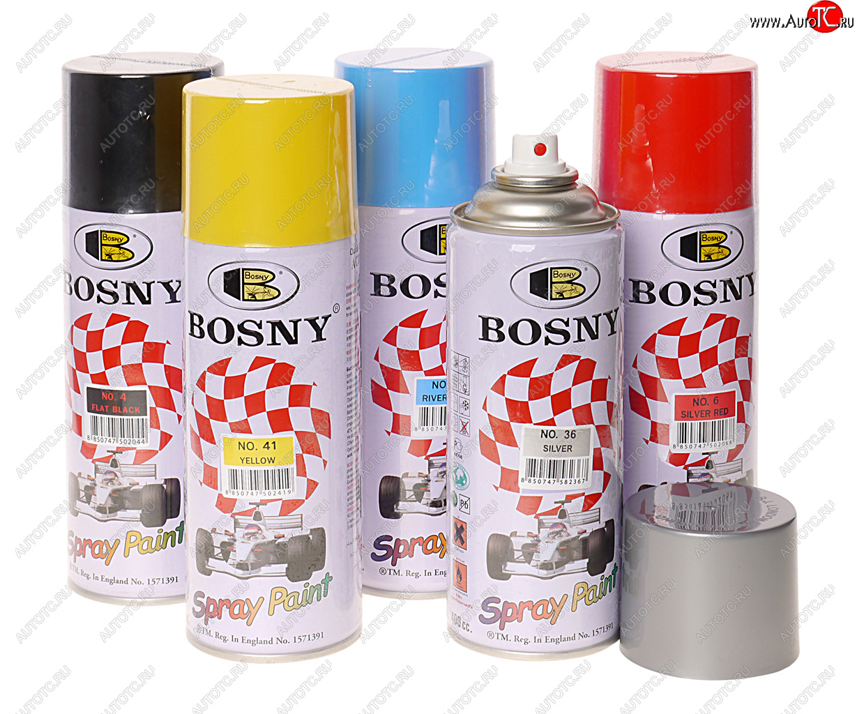257 р. Краска флуоресцентная белая матовая акриловая аэрозоль 400мл BOSNY BOSNY 1007  с доставкой в г. Пермь