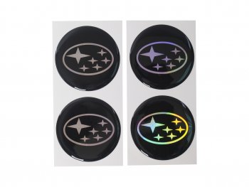 264 р. Эмблема диска колесного SUBARU (6см) комплект 4шт. AUTOSTICKERS 02155  с доставкой в г. Пермь. Увеличить фотографию 1
