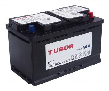 24 799 р. Аккумулятор TUBOR AGM 80Ач обратная полярность TUBOR 6ст80(0)  с доставкой в г. Пермь. Увеличить фотографию 1