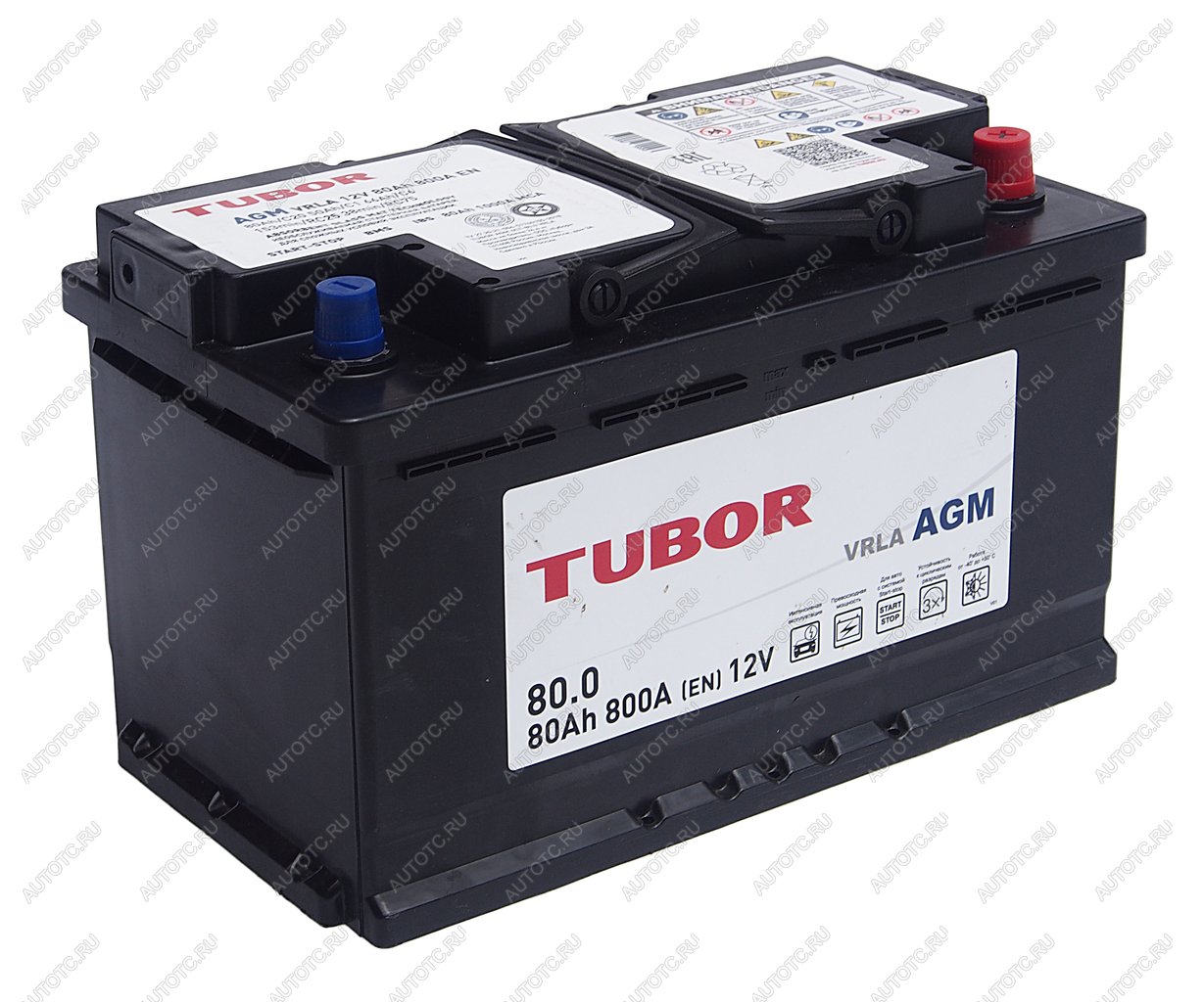 24 799 р. Аккумулятор TUBOR AGM 80Ач обратная полярность TUBOR 6ст80(0)  с доставкой в г. Пермь