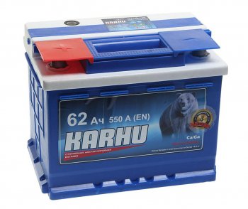 7 299 р. Аккумулятор KARHU 62Ач KARHU 6ст62(1)  с доставкой в г. Пермь. Увеличить фотографию 1