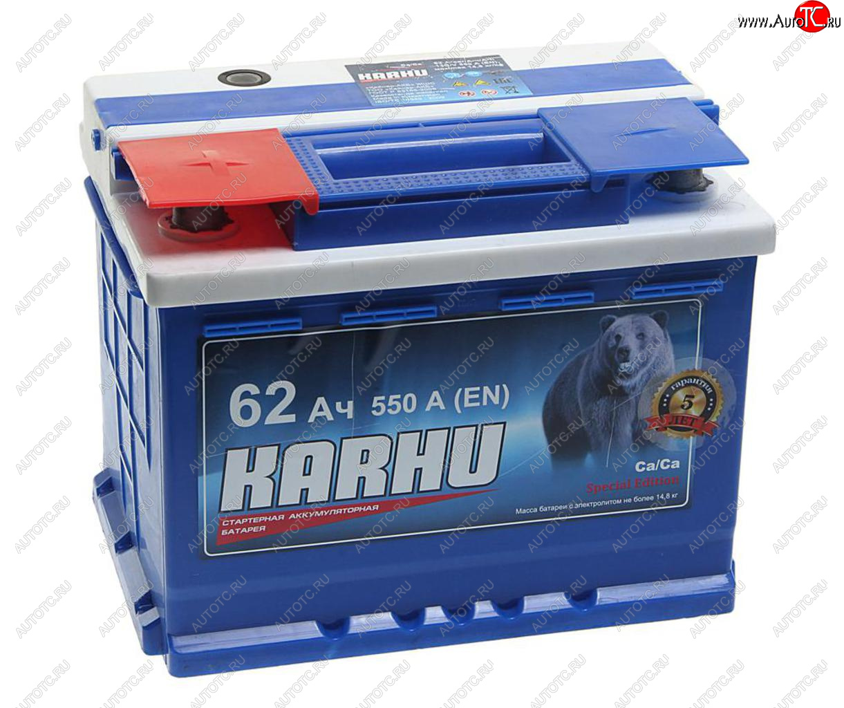 7 299 р. Аккумулятор KARHU 62Ач KARHU 6ст62(1)  с доставкой в г. Пермь