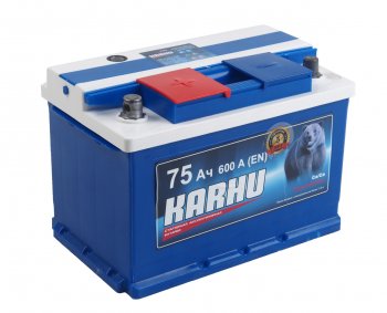 8 399 р. Аккумулятор KARHU 75Ач KARHU 6ст75(1)  с доставкой в г. Пермь. Увеличить фотографию 2