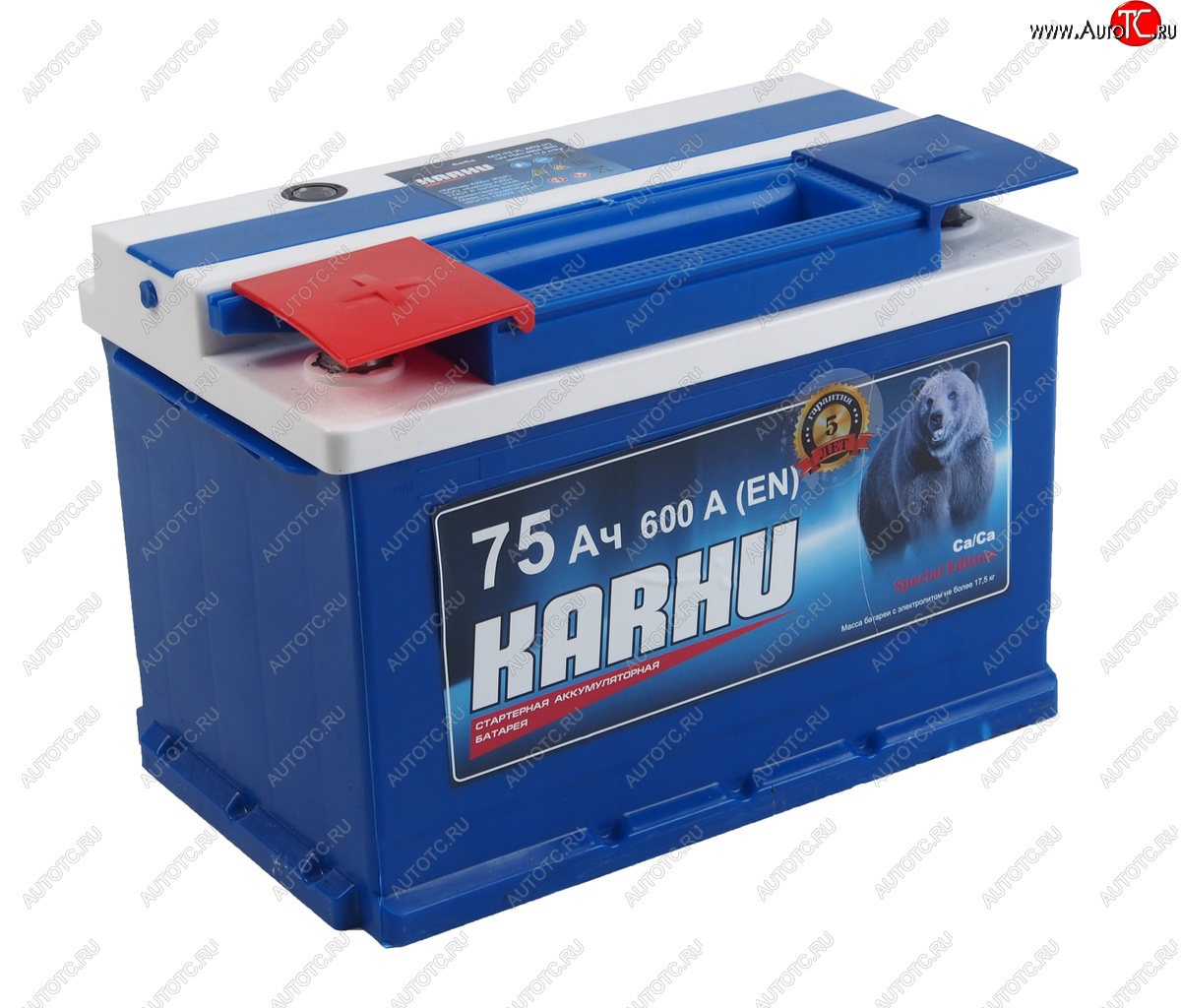 8 399 р. Аккумулятор KARHU 75Ач KARHU 6ст75(1)  с доставкой в г. Пермь