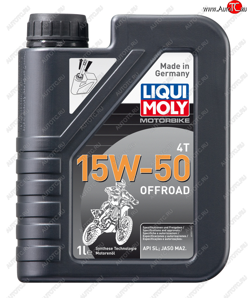 1 669 р. Масло моторное для 4-х тактных двигателей MOTORBIKE 4T OFFROAD 15W50 синт.1л LIQUI MOLY LIQUI MOLY 3057  с доставкой в г. Пермь