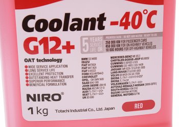 277 р. Антифриз красный -40C 1кг G12+ NIRO Coolant TOTACHI TOTACHI 43101  с доставкой в г. Пермь. Увеличить фотографию 2