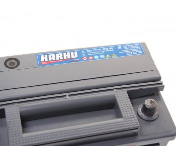 8 849 р. Аккумулятор KARHU 77Ач обратная полярность KARHU 6ст77(0)  с доставкой в г. Пермь. Увеличить фотографию 3