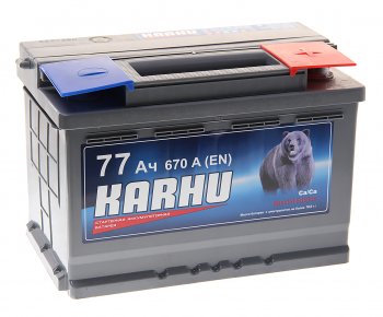 Аккумулятор KARHU 77Ач обратная полярность KARHU 6ст77(0)