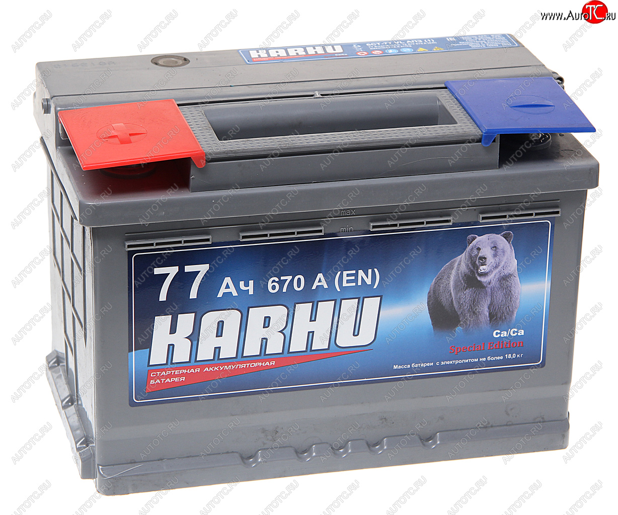 8 949 р. Аккумулятор KARHU 77Ач KARHU 6ст77(1)  с доставкой в г. Пермь
