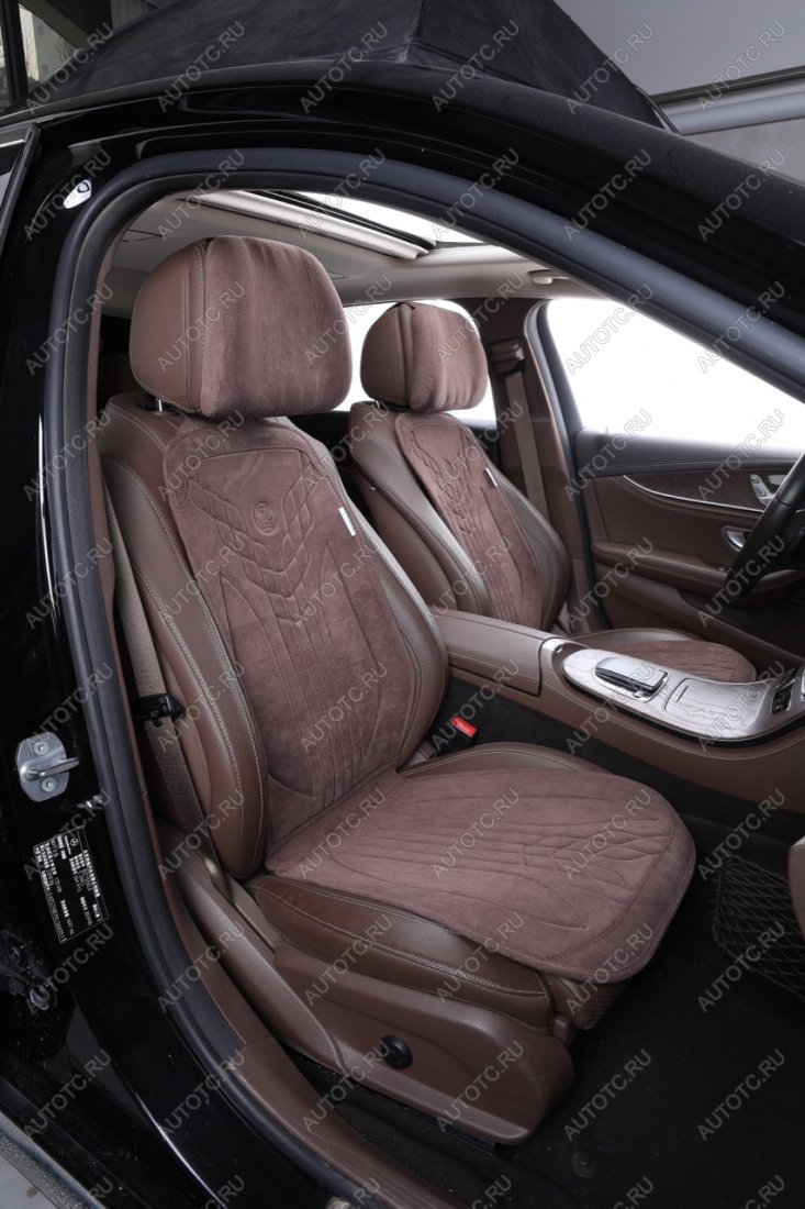 5 549 р. Накидка на сиденье (на весь салон Max Plus алькантара) Автопилот   (коричневый)  с доставкой в г. Пермь