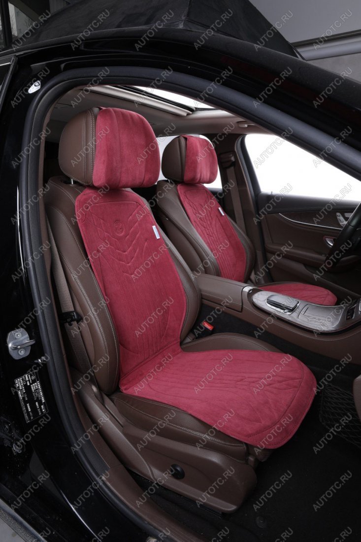 5 549 р. Накидка на сиденье (на весь салон Max Plus алькантара) Автопилот   (красный)  с доставкой в г. Пермь