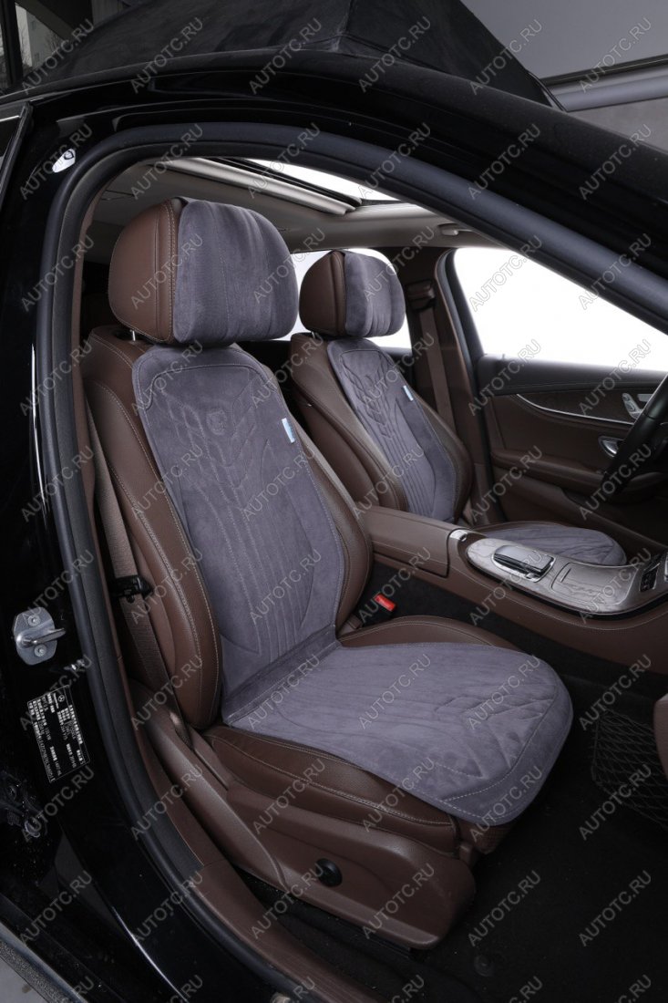 5 549 р. Накидка на сиденье (на весь салон Max Plus алькантара) Автопилот   (серый)  с доставкой в г. Пермь