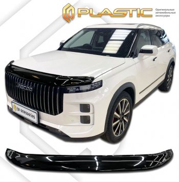 2 299 р. Дефлектор капота CA-Plastic JAECOO J7 (2023-2025) (серия Classic черный, без надписи)  с доставкой в г. Пермь. Увеличить фотографию 2