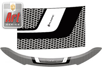 Дефлектор капота CA-Plastic Chery Tiggo 7 Pro Max  T1E (2022-2025) дорестайлинг, рестайлинг (Серия Art черная)