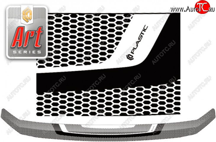 2 199 р. Дефлектор капота CA-Plastic  Mazda CX-8  KG2P KG5P (2017-2022) дорестайлинг (Серия Art серебро)  с доставкой в г. Пермь