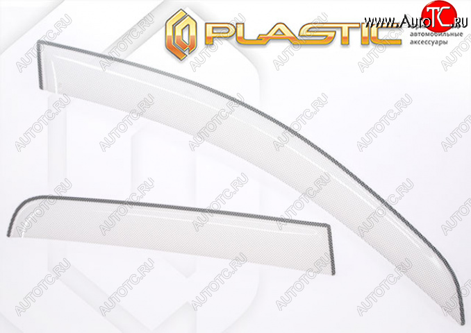 2 159 р. Комплект дефлекторов окон CA-Plastic  Ford F 150  7 (2008-2011) дорестайлинг (Шелкография белая)  с доставкой в г. Пермь
