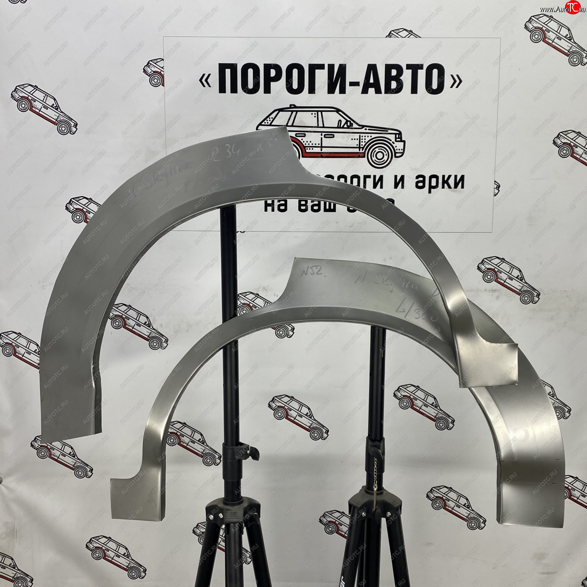 2 199 р. Ремонтные арки задних крыльев (Левая арка) Пороги-Авто  Nissan Skyline  R34 (1999-2002) (холоднокатаная сталь 0,8мм)  с доставкой в г. Пермь