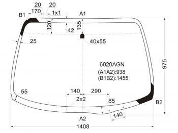 Стекло лобовое Nissan Primera 01-08 FUYAO 6020AGN