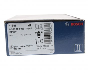 2 689 р. Колодки тормозные передние (4шт.) BOSCH Opel Senator B (1987-1993)  с доставкой в г. Пермь. Увеличить фотографию 3