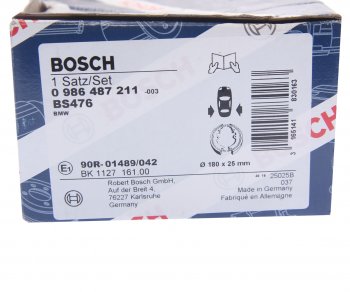 1 879 р. Колодки тормозные задние барабанные 4шт. BOSCH BMW 5 серия E34 седан дорестайлинг (1988-1994)  с доставкой в г. Пермь. Увеличить фотографию 4