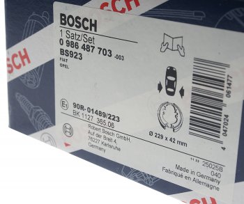 2 799 р. Колодки тормозные задние барабанны (4шт.) BOSCH Fiat Grande Punto (2005-2012)  с доставкой в г. Пермь. Увеличить фотографию 4