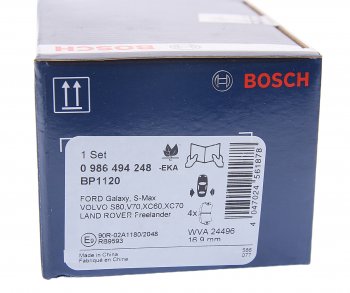 2 699 р. Колодки тормозные задние (4шт.) BOSCH Ford S-Max 1 рестайлинг (2010-2015)  с доставкой в г. Пермь. Увеличить фотографию 3