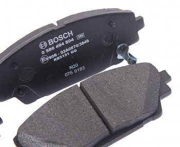 2 659 р. Колодки тормозные передние (4шт.) BOSCH Mazda 3/Axela BM дорестайлинг, хэтчбэк (2013-2016)  с доставкой в г. Пермь. Увеличить фотографию 2