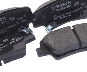 2 269 р. Колодки тормозные задние (4шт.) BOSCH Hyundai Solaris (1998-2012)  с доставкой в г. Пермь. Увеличить фотографию 2
