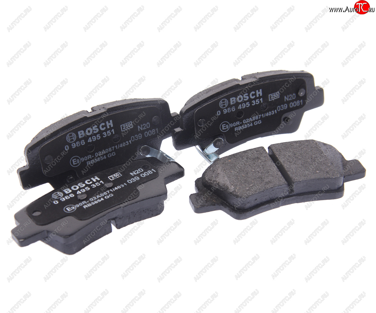 2 269 р. Колодки тормозные задние (4шт.) BOSCH Hyundai Solaris (1998-2012)  с доставкой в г. Пермь
