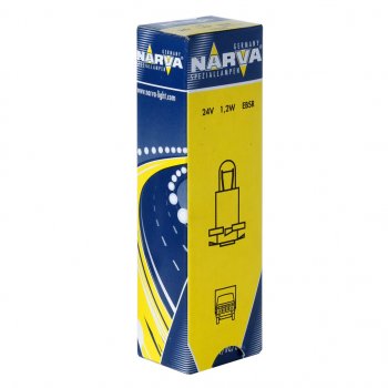 123 р. Лампа 24V 1.2W EBSR4 желтый патрон Plastic Base NARVA NARVA 170223000  с доставкой в г. Пермь. Увеличить фотографию 1